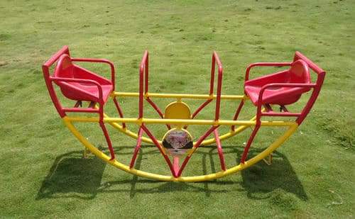 Two Seat Metal Playground Seesaw
