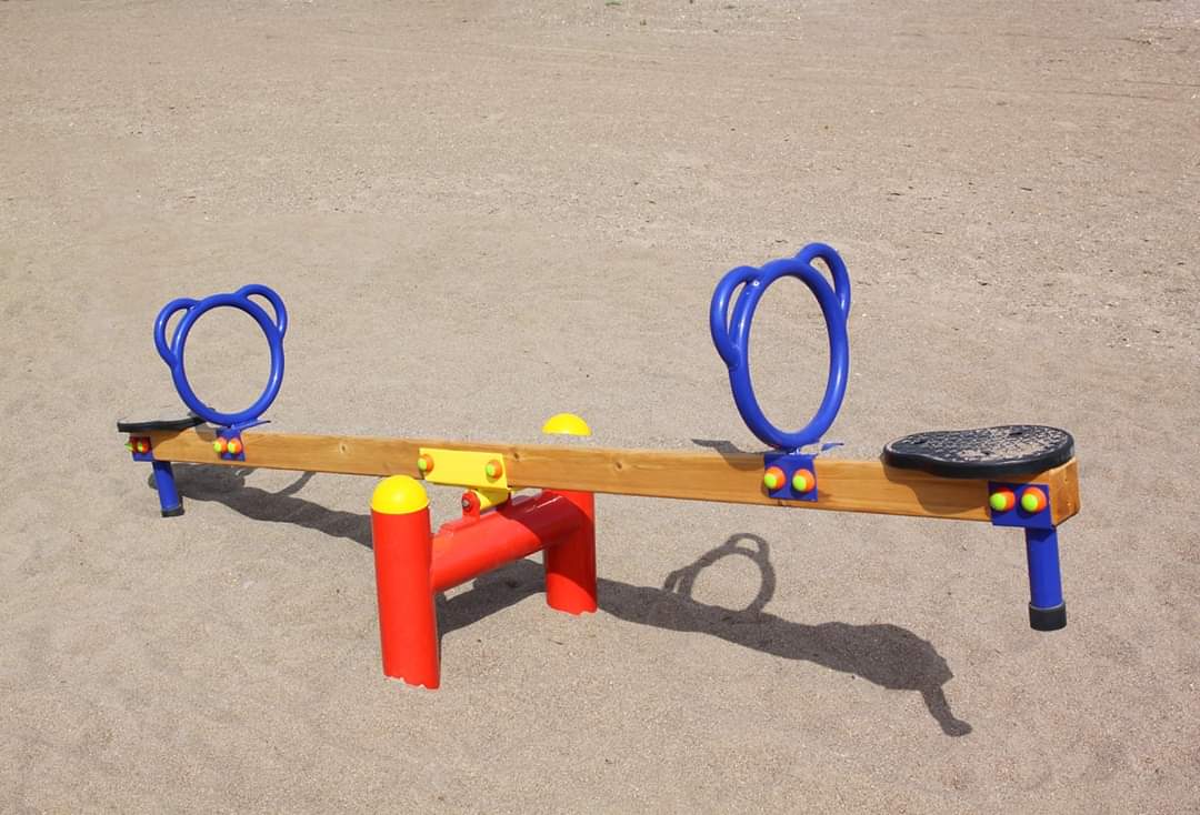 Wooden Beam Playground Seesaw