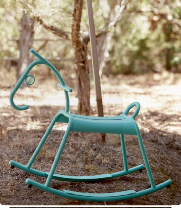 Teal Horse Rocking Rider