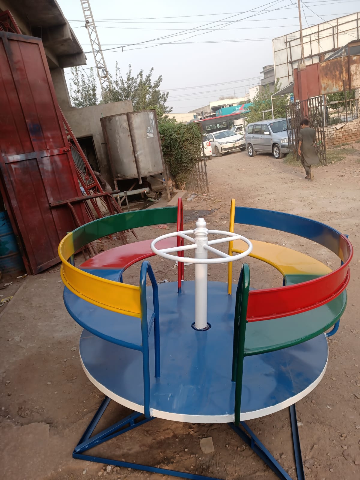 Colorful Four Seat Merry Go Round