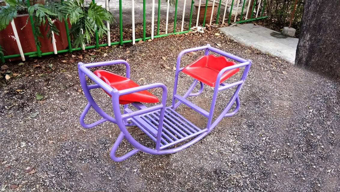 Three Seat Playground Rocker