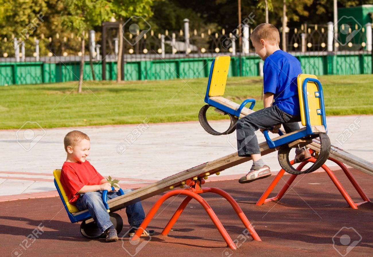 Two Seat Playground Seesaw