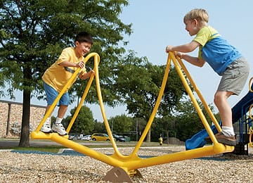 Yellow Playground Balance Seesaw