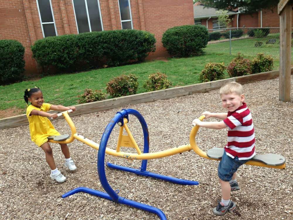 Two Child Metal Playground Seesaw