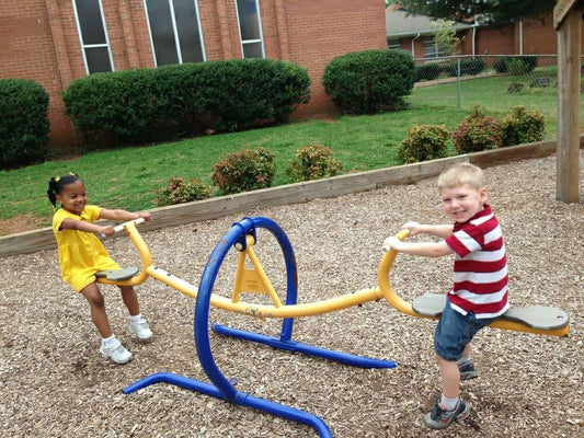 Two Child Metal Playground Seesaw