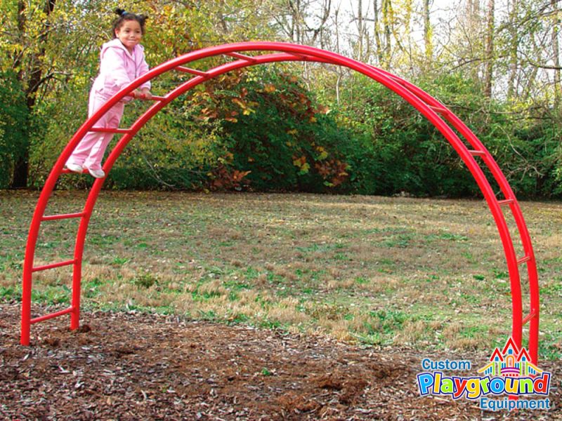 Red Playground Climbing Arch