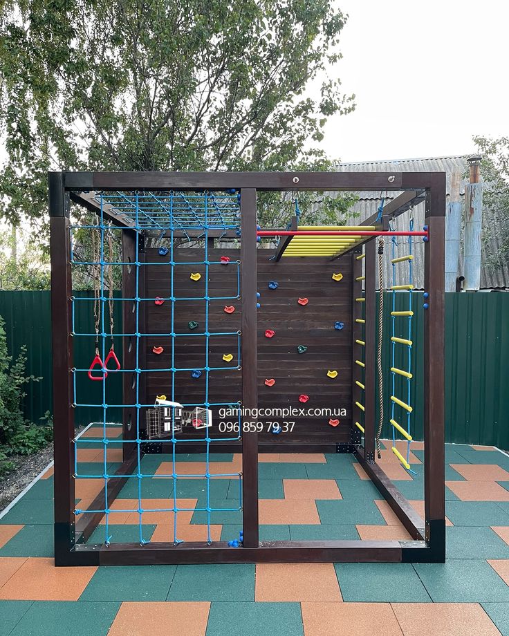 Large Wooden Climbing Adventure Gym