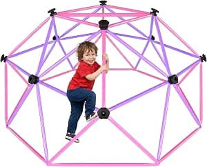 Pink Geodesic Playground Dome