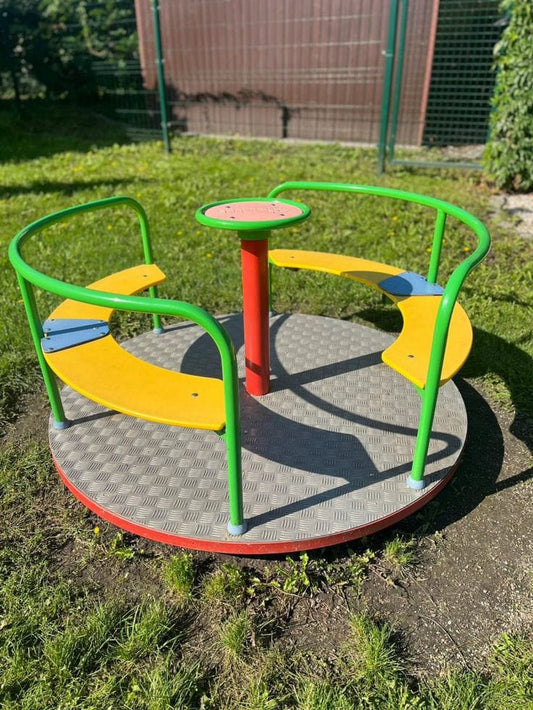 Three Seat Outdoor Merry Go Round