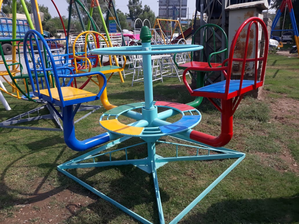 Colorful Four Seat Merry Go Round