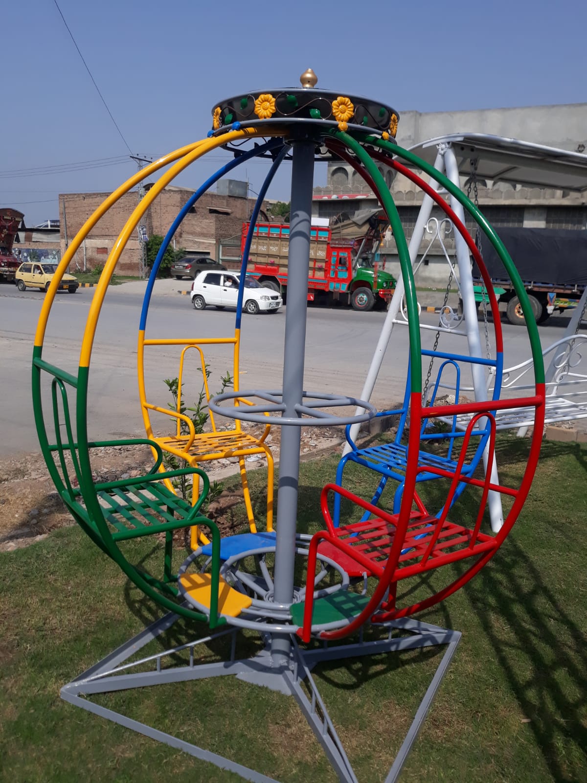 Caged Circular Merry Go Round